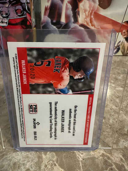 Walker Janek 2026 Pro Set 1989 Mini Silver Prismatic Autograph /20