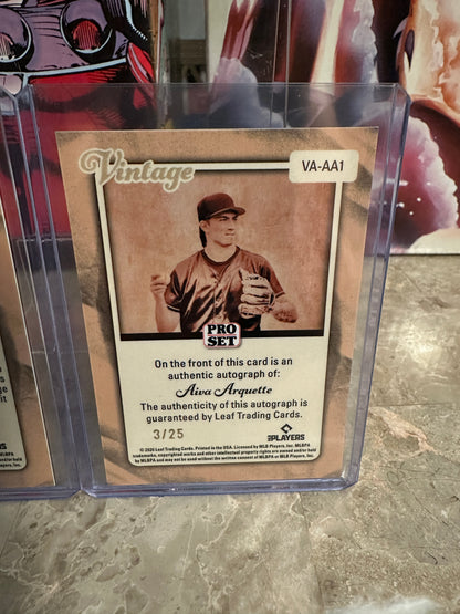 2026 Pro Set Aiva Arquette Vintage Pink Prismatic /6 & Silver Auto /25 Lot
