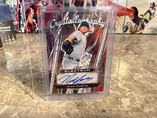 2026 Leaf Electrum Baseball Nick Kurtz Auto Crystallography Red w/ Gold Digital 2/2