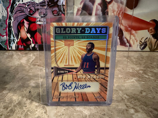 Bob McAdoo 2025 Leaf Glory of the Game Glory Days Silver Auto /40