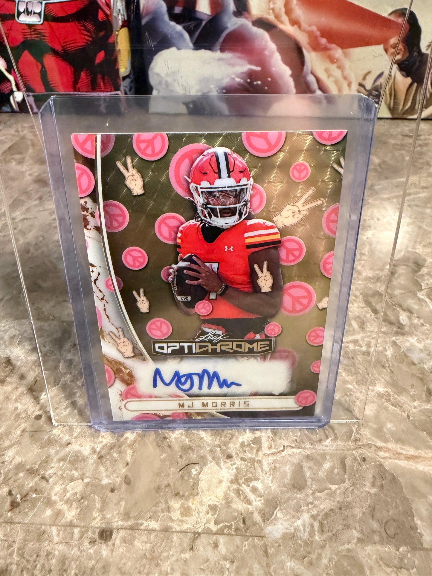 MJ Morris 2026 Leaf Optichrome Peace Auto Super Gold Prismatic 1/1