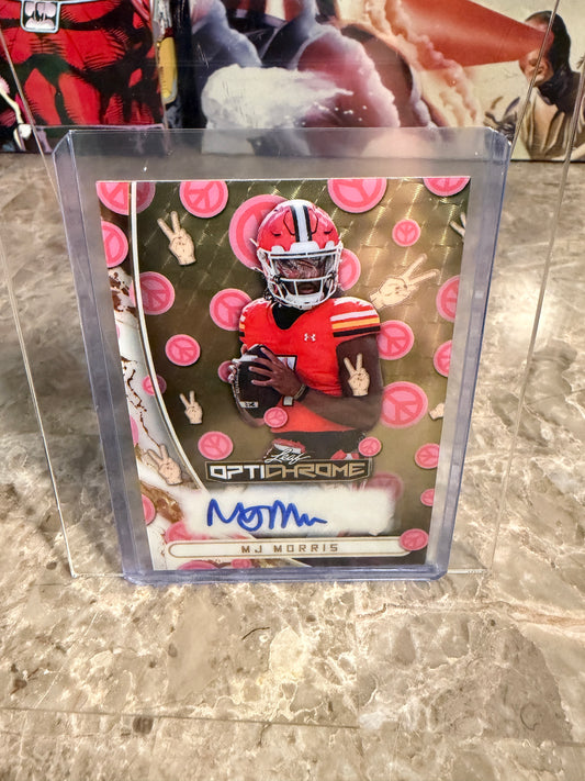 MJ Morris 2026 Leaf Optichrome Peace Auto Super Gold Prismatic 1/1