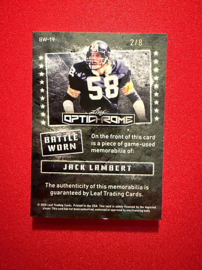 2026 Leaf Optichrome Football Battle Worn Jack Lambert Game-Used /8