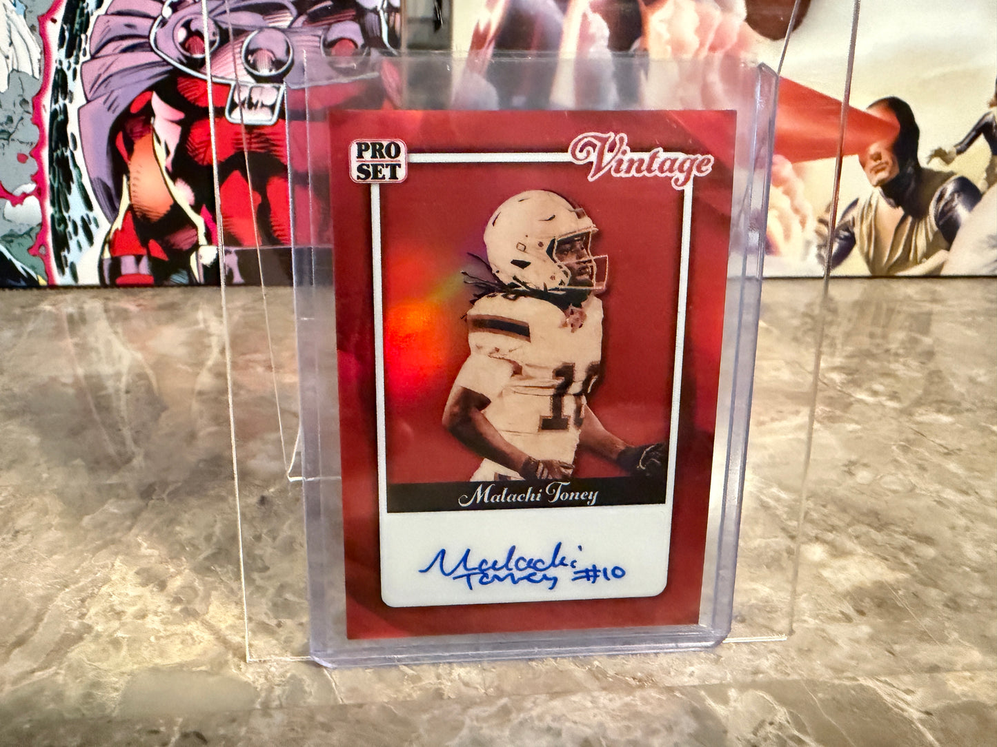 Malachi Toney 2026 Leaf Pro Set Metal Football Vintage Auto Red 1/1