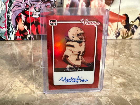 Malachi Toney 2026 Leaf Pro Set Metal Football Vintage Auto Red 1/1