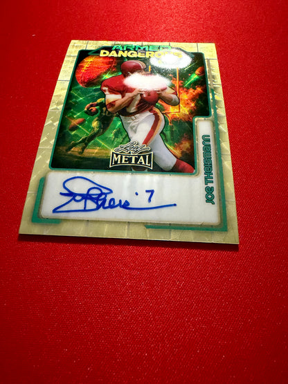 2026 Leaf Metal Joe Theismann Auto Armed & Dangerous Gold Super Prismatic 1/1