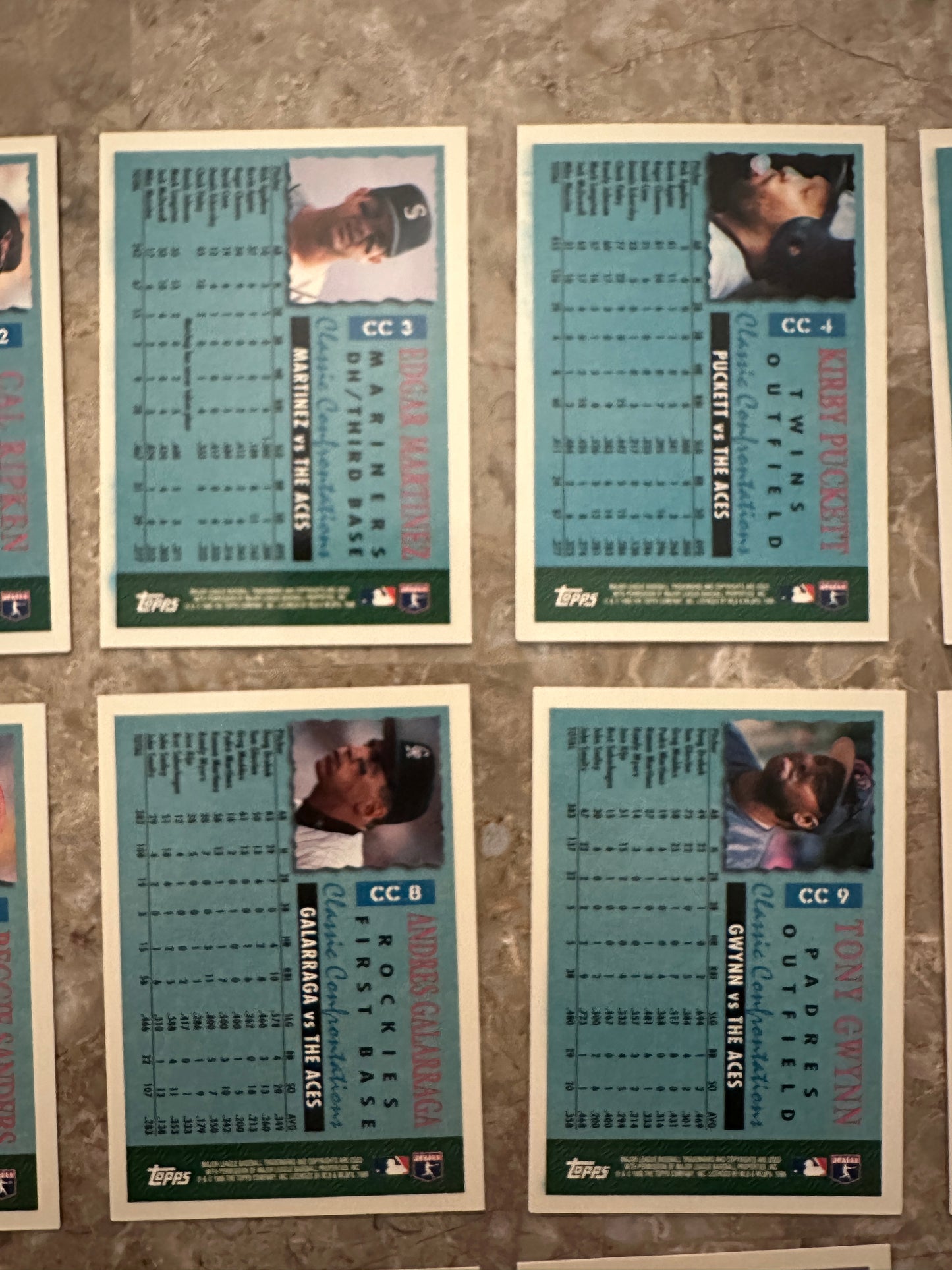 1996 Topps Classic Confrontations Full Set (15 card set)