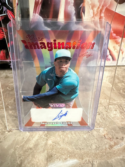 Jurrangelo Cijntje 2026 Leaf Vivid Pure Imagination Red Acetate AUTO 5/7 Cardinals