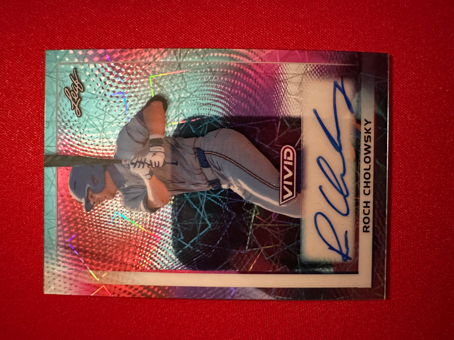 Roch Cholowsky 2026 Leaf Vivid Teal Lazer AUTO 1/35 UCLA Bruins