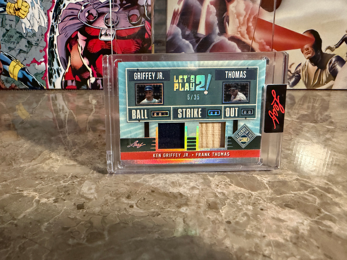 Ken Griffey Jr. Frank Thomas 2026 Leaf Seasons In the Sun Baseball Let’s Play 2 Patch /35