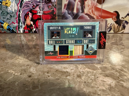 Ken Griffey Jr. Frank Thomas 2026 Leaf Seasons In the Sun Baseball Let’s Play 2 Patch /35