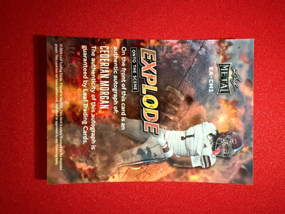 Cederian Morgan 2026 Leaf Metal Football Explode Onto The Scene Auto Platinum /8