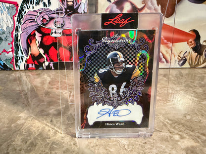 Hines Ward 2026 Leaf Signature Series Base Auto Purple Lava 1/1