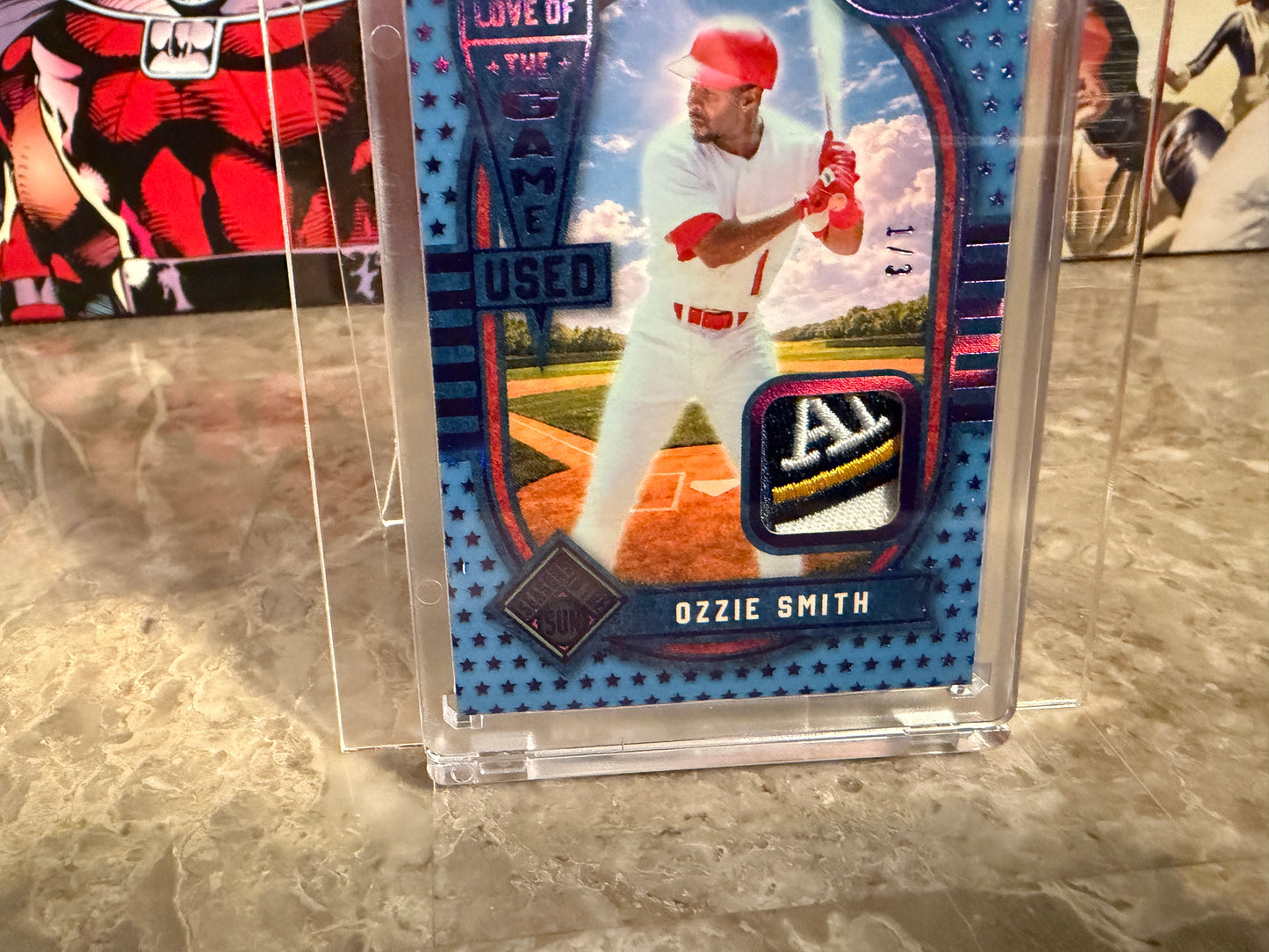 Ozzie Smith 2026 Leaf Seasons In the Sun Love of the Game-Used Centennial Patch 1/3
