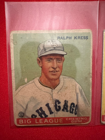 Ralph Kress/Charley Berry/Sam Jones (1933 Goudey) - Chicago White Sox