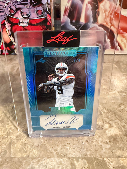 2026 Leaf Spectacular Football Built Different Deuce Knight Auto /4