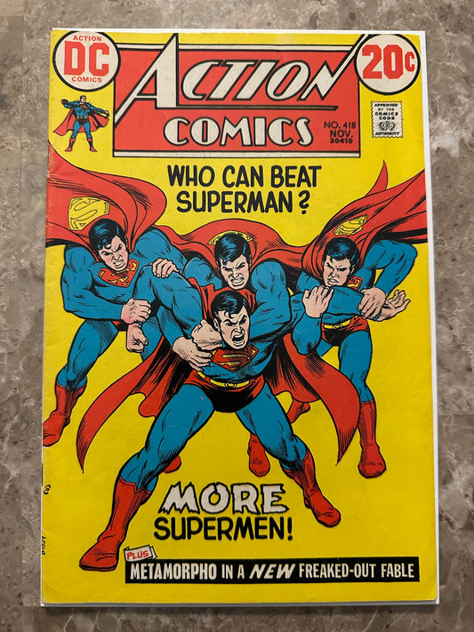 Action Comics #418 VG+ 4.5 (1972 DC) - Nice copy for grade