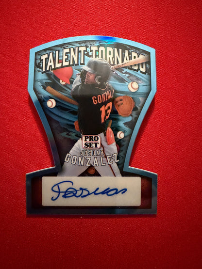 Josuar Gonzalez 2026 Leaf Pro Set Metal Baseball Talent Tornado Auto Platinum /10