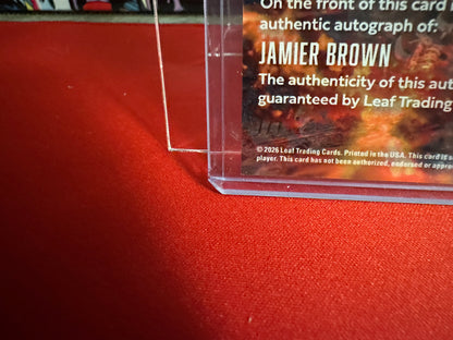 2026 Leaf Metal Football Explode onto the Scene Jamier Brown Auto Purple Shimmer 7/7