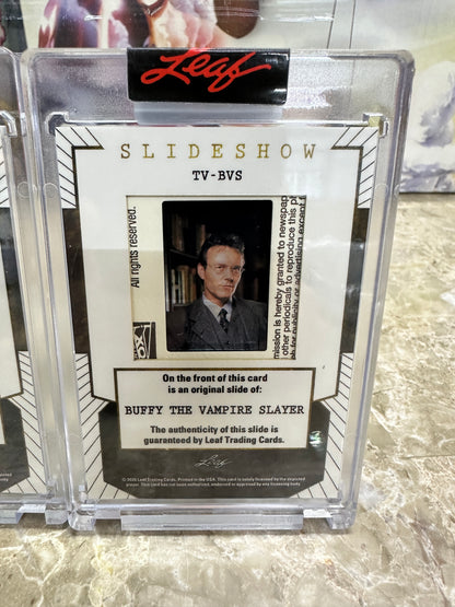 2026 Leaf Slideshow BUFFY THE VAMPIRE SLAYER Metal /25 ANGEL Giles Xander LOT