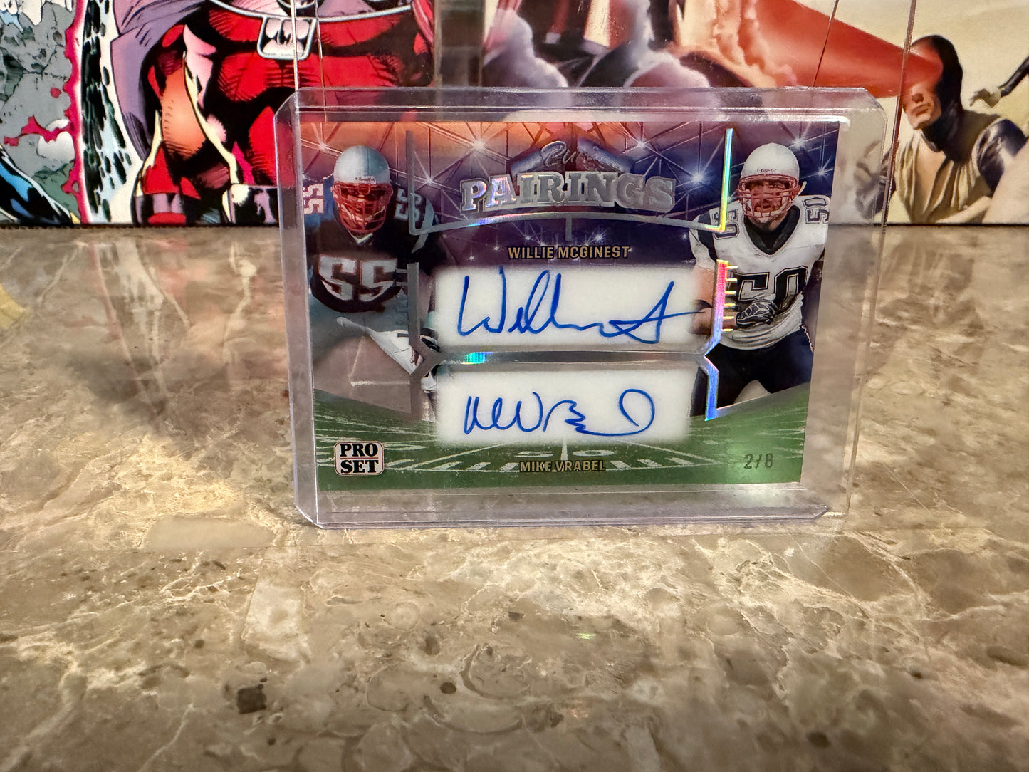 Willie McGinest Mike Vrabel 2026 Leaf Pro Set Metal Pure Pairings Acetate Dual Auto /8