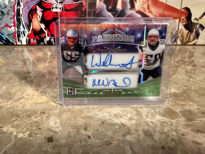 Willie McGinest Mike Vrabel 2026 Leaf Pro Set Metal Pure Pairings Acetate Dual Auto /8