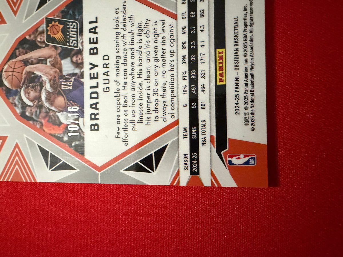 Bradley Beal 2024-25 Panini Obsidian Basketball Electric Etch Martian FOTL /16