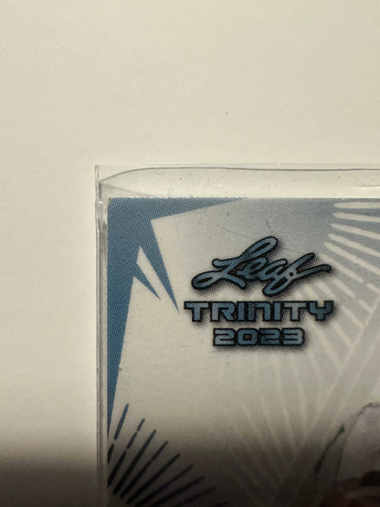 Justin Herbert #RRR-5 Retro Rookie Relics Player Worn Patch (2023 Leaf Trinity)