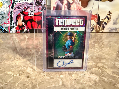 Andrew Painter 2025 Leaf Optichrome Baseball Tempest Auto Pink Lazer /8