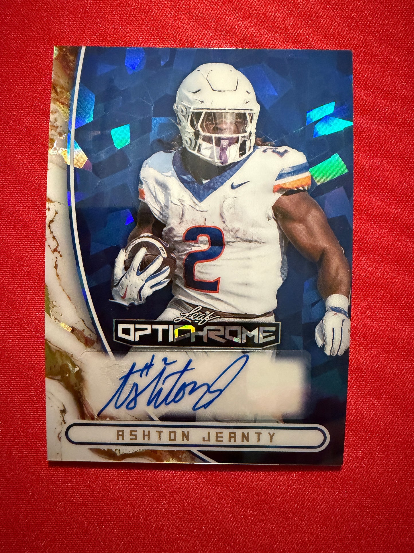 2026 Leaf Optichrome Ashton Jeanty Auto Blue Crystal Color Match /5