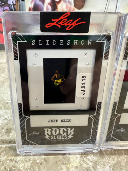 2026 Leaf Slideshow JEFF BECK Rock Slides 2-Card Lot Action Close-Up 35mm PROMO
