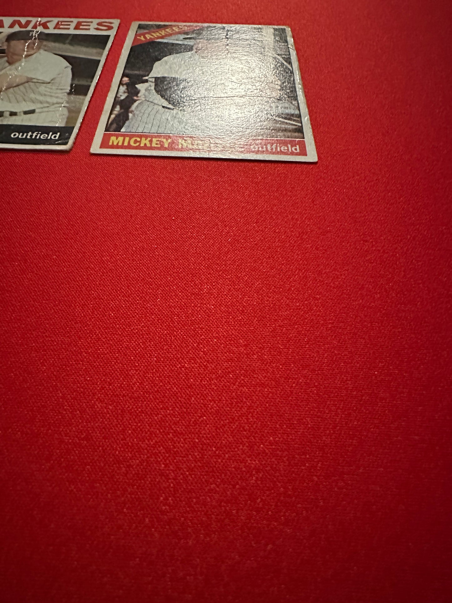 MICKEY MANTLE 2-Card Lot - 1964 Topps #50 & 1966 Topps #50 - Low Grade