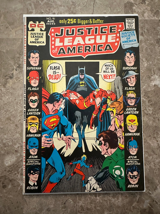 Justice League of America #91 FN 6.0 (1971 DC Comics) - Neal Adams
