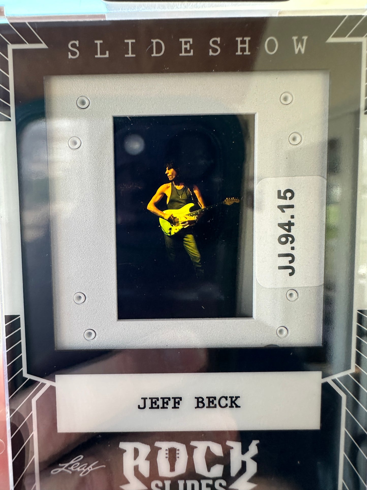 2026 Leaf Slideshow JEFF BECK Rock Slides 2-Card Lot Action Close-Up 35mm PROMO