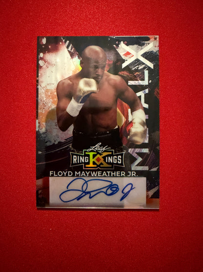 Floyd Mayweather Jr. 2026 Leaf Metal Ring Kings Metal X Auto Silver 1/1