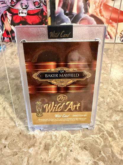 Baker Mayfield 2026 Wild Card Wild Art 1/1 Color Match Artist Proof - Black