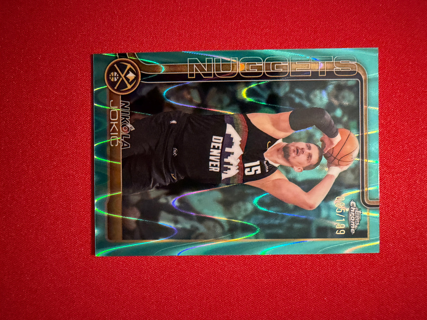 Nikola Jokic 2026 Topps Chrome Update RayWave Refractor Aqua /199