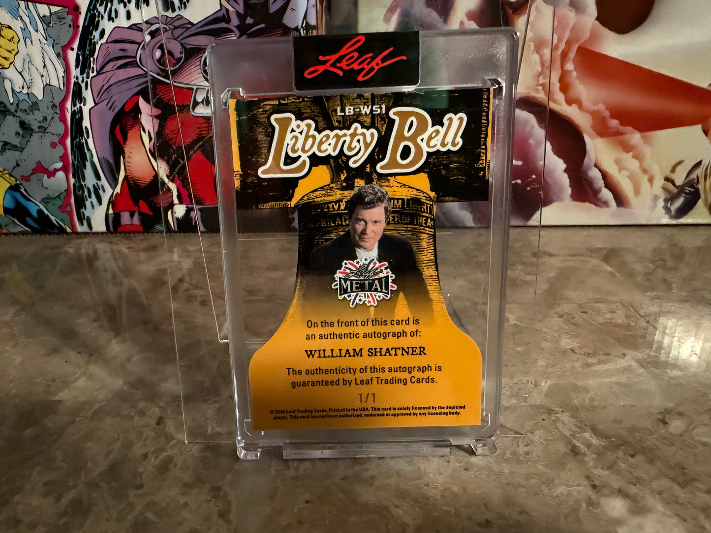 William Shatner 2026 Leaf Metal Independence Day Liberty Bell Auto Gold 1/1