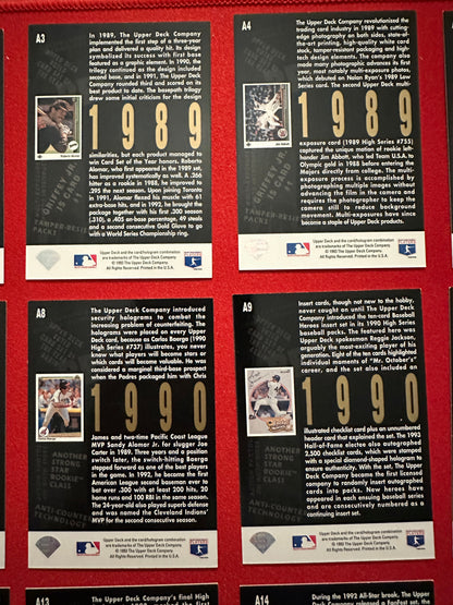 1993 Upper Deck 5TH ANNIVERSARY Complete Insert Set 1-15 - Griffey/Ryan