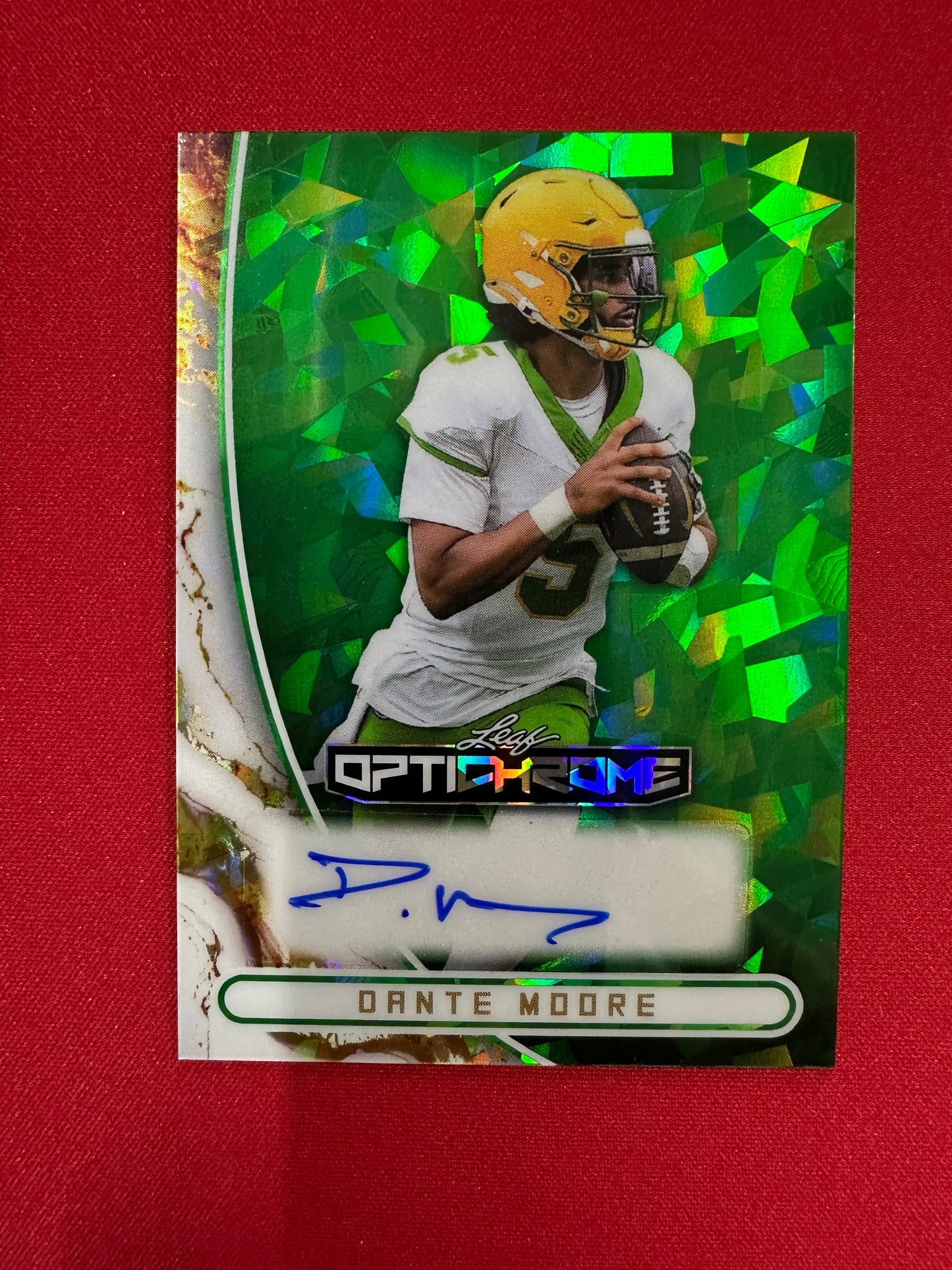 (2026/05/26) Dante Moore Crystal Color Match Auto /3 2026 Leaf Optichrome Football