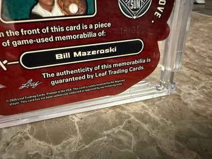 Bill Mazeroski 2026 Leaf Seasons In The Sun Summer of Glove Silver Game-Used /35