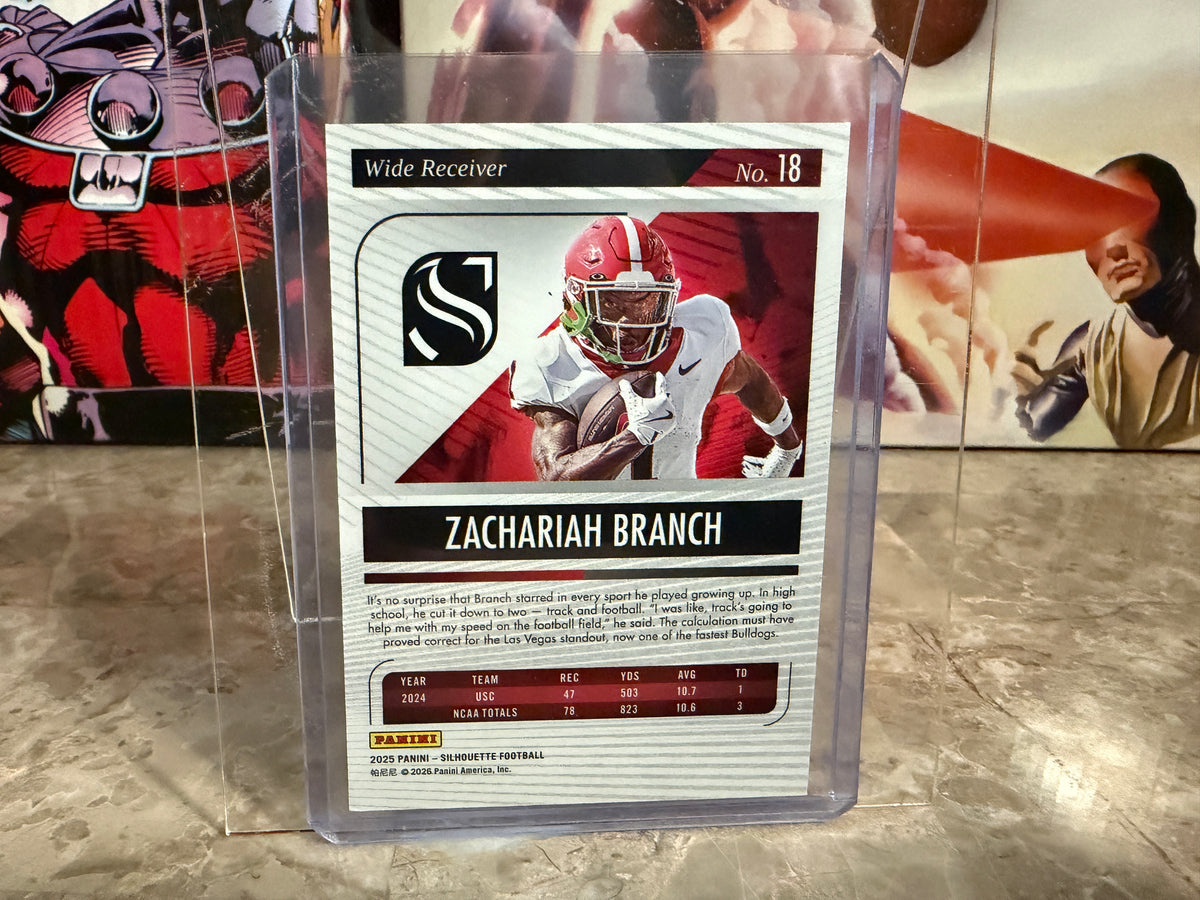 Zachariah Branch 2025 Panini Silhouette Football Base Silver /149 #18