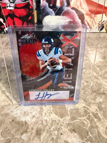 2026 Leaf Metal Football Landen Holley Metal X Red Prismatic 1/1