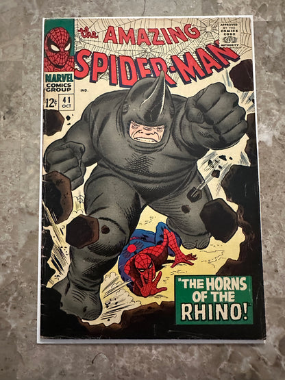 Amazing Spider-Man #41 VG/FN 5.0 (Marvel 1966) - 1st Appearance Rhino
