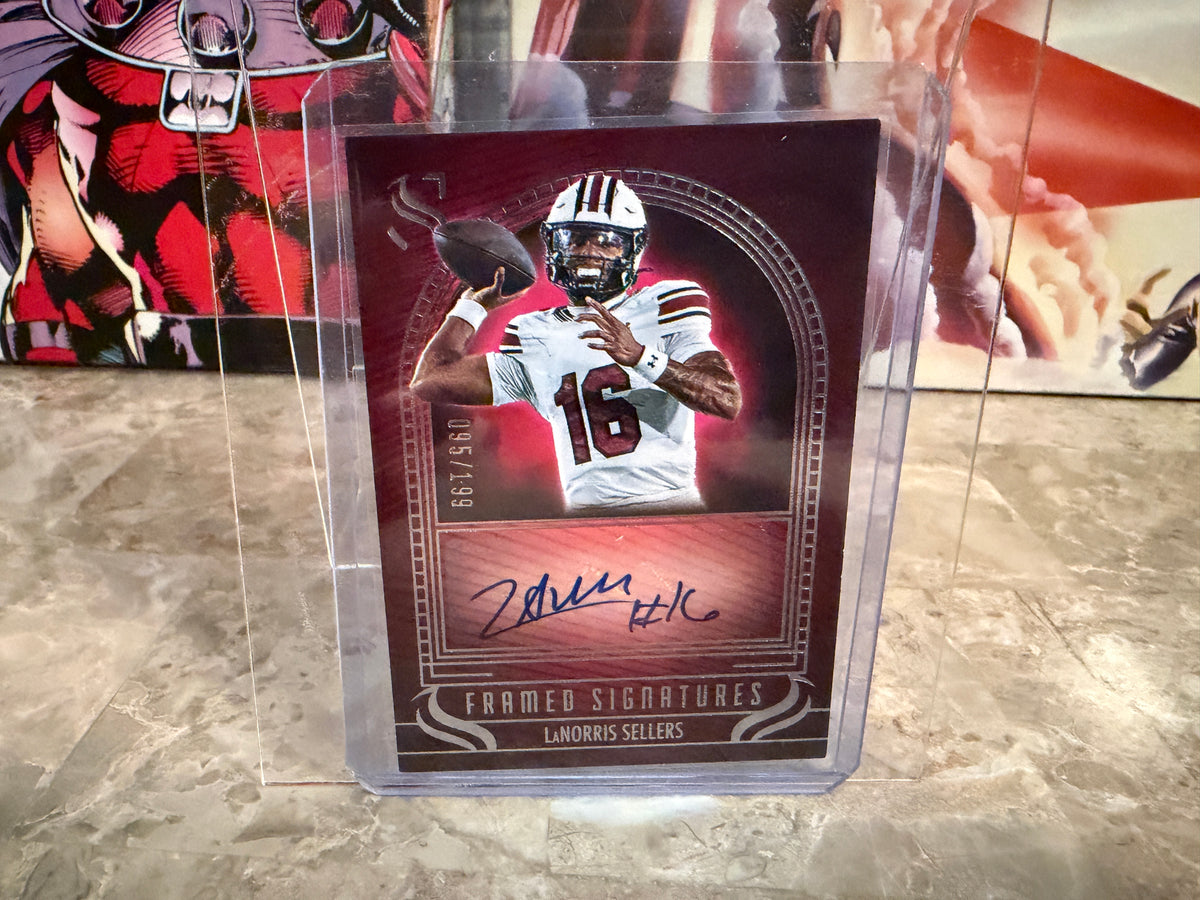 LaNorris Sellers 2025 Panini Silhouette Football Framed Signatures /199
