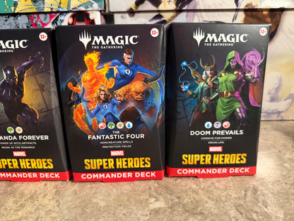 Magic: The Gathering x Marvel Super Heroes Commander Decks (Set of 4)