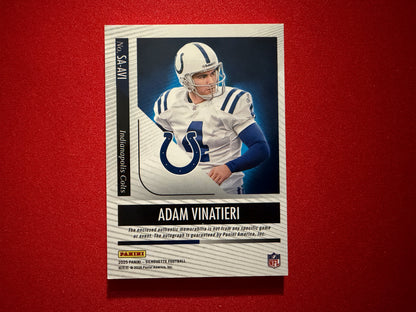 Adam Vinatieri 2025 Panini Silhouette Football Silhouette Autographs Patch Auto /99