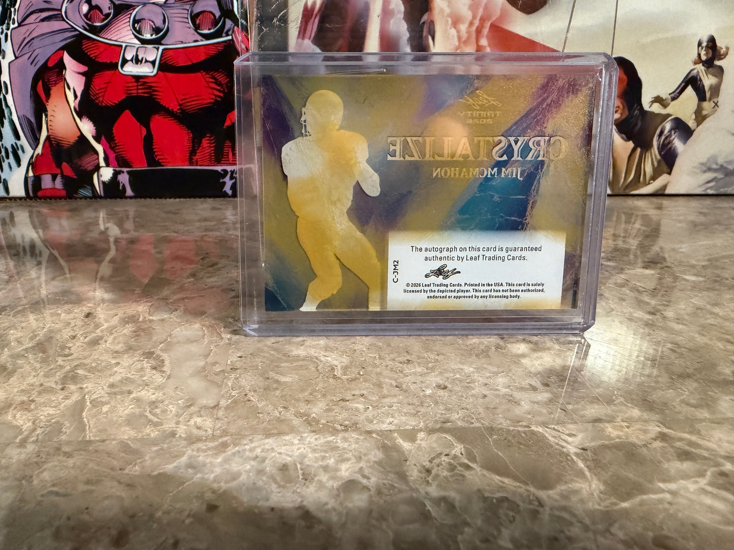 Jim McMahon 2026 Leaf Trinity Football Crystalize Auto Gold True 1/1 SSP