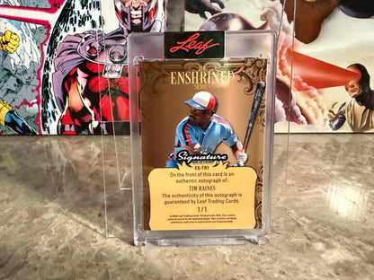 Tim Raines 2026 Leaf Signature Series Enshrined Auto Pink Crystal 1/1