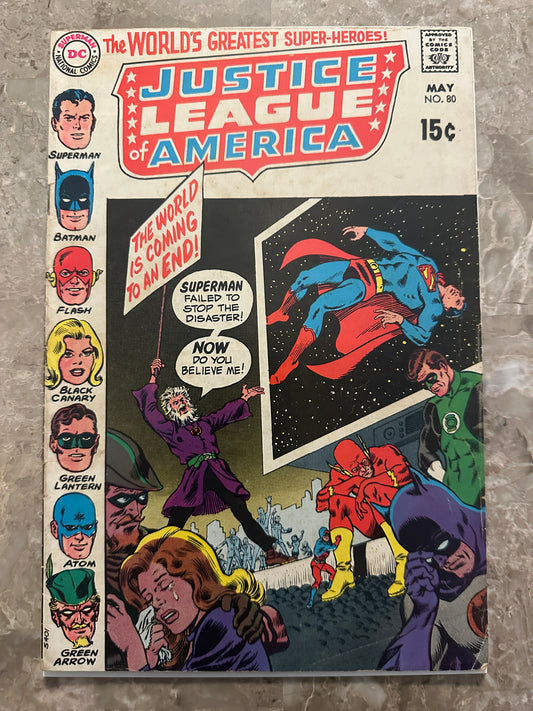Justice League of America #80 VG- 3.5 (1970 DC)
